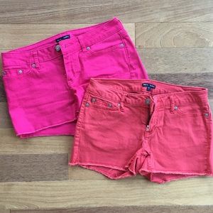 2/$15 Gap “hadley” raw denim shorts!